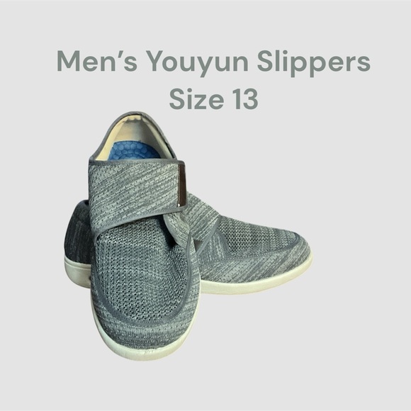 MENS YOUYUN SLIPPERS SIZE 13 WORN ONCE - Picture 1 of 4